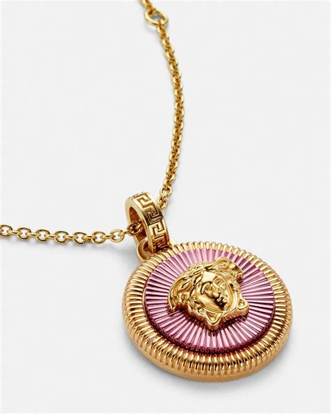 versace metallo|Versace Metallo Medusa Stone Necklace .